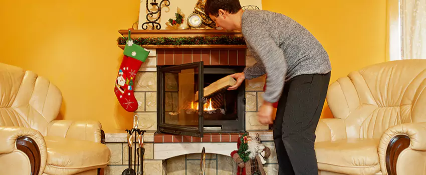 Rusted Metal Fireplace Restoration in Reisterstown, Maryland